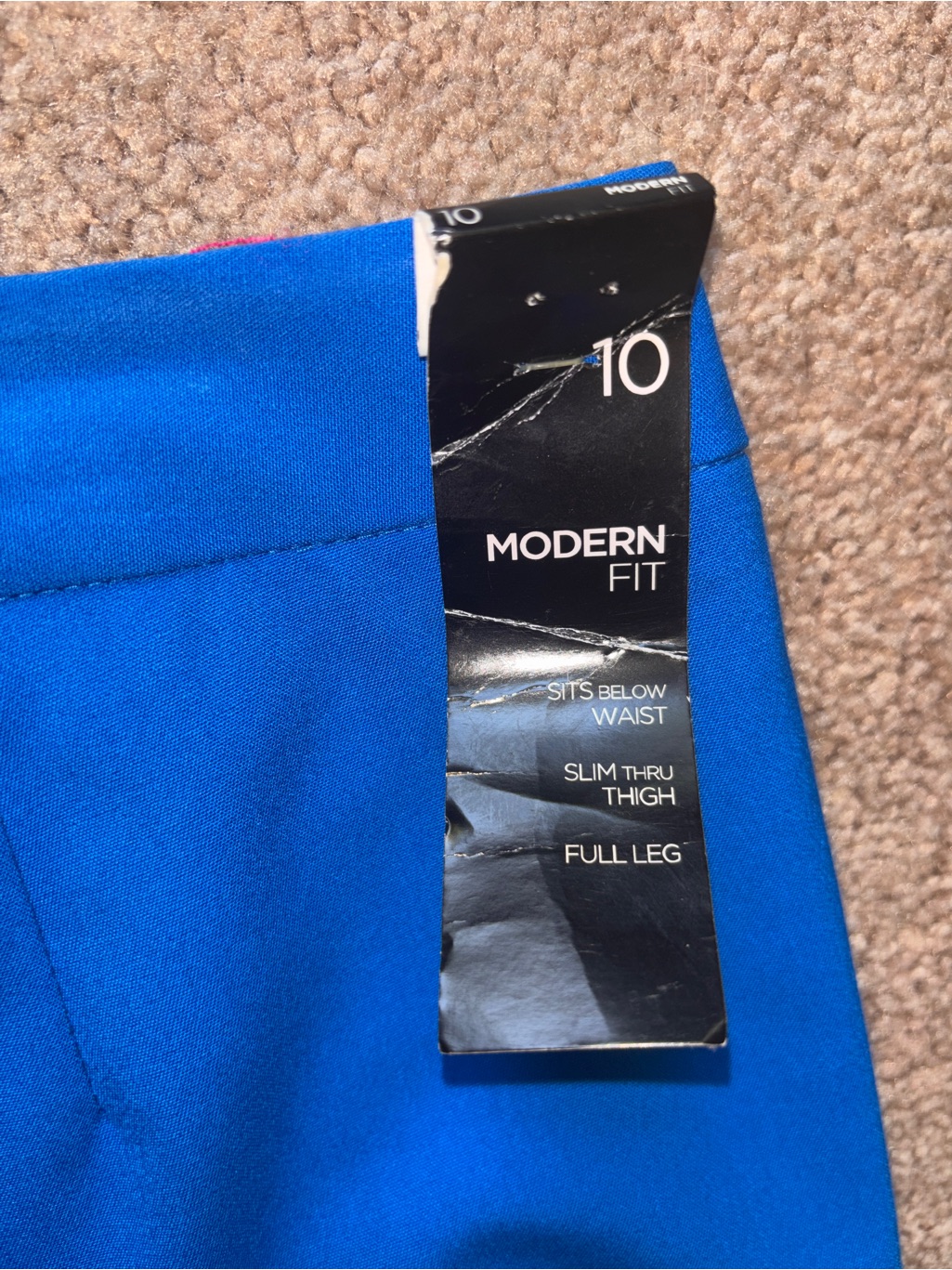 Nwt Jones New York Bright Royal Blue Wide Leg Stretch Dress Pants 10 — image 8 of 8